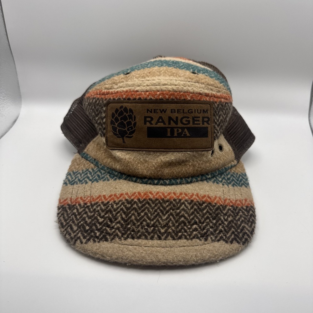 New Belgium Brewing Ranger IPA Patch Mesh Trucker Snapback Hat Cap Beer Brown